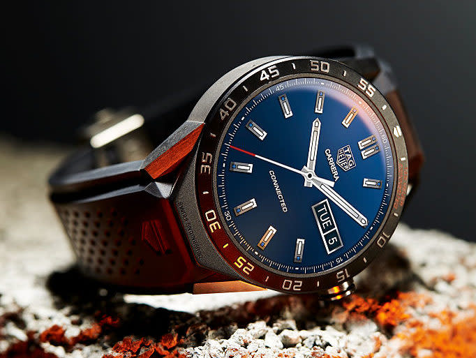  Eine Tag Heuer Connected Smartwatch. - Copyright: T3 Magazine / Getty Images