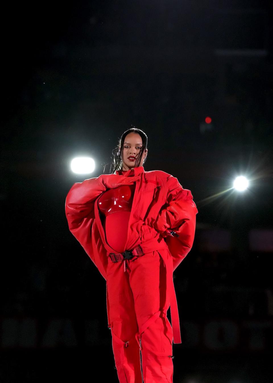 Rihanna performs at the Super Bowl in Glendale, Arizona, on February 12, 2023.