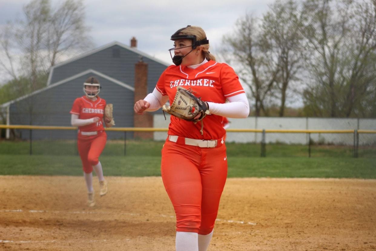 Cherokee's Cali Taylor has returned to the circle after emergency surgery sidelined her for several weeks in April.