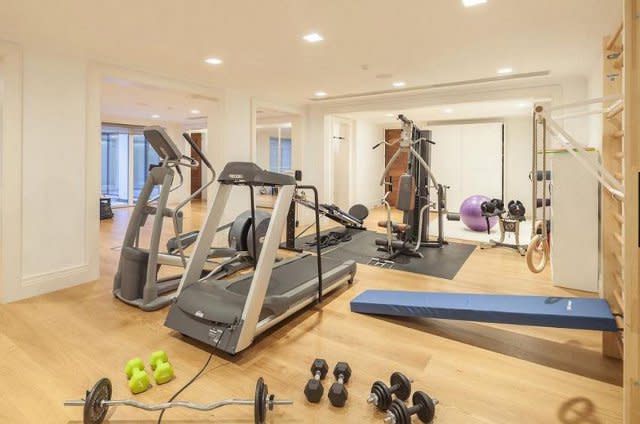 The gym at the Parsons Green house