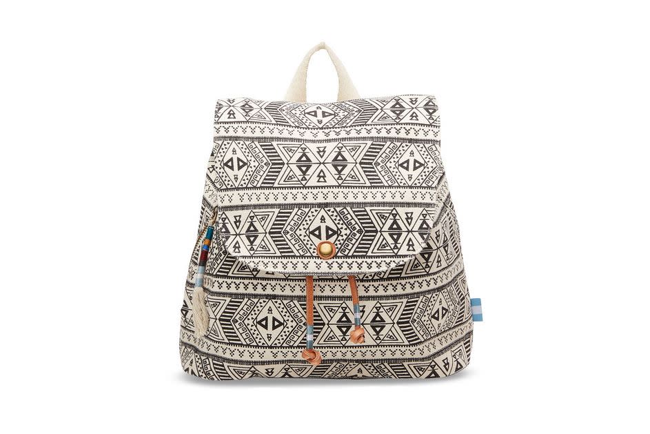 Forest Patterned Canvas Poet Backpack