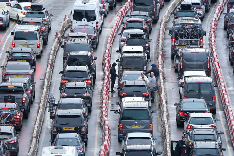 Traffic at the Port of Dover in Kent