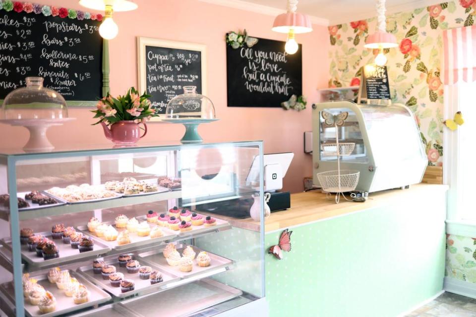 Olive’s Apron on Rosemont Garden features cupcakes, muffins, scones and much more.