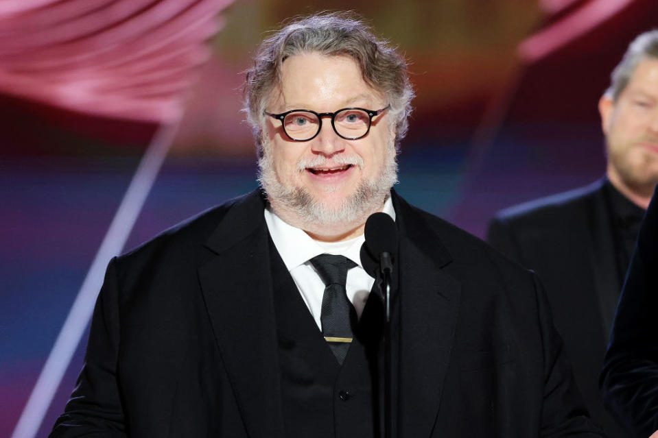 Guillermo del Toro and Mark Gustafson accept the Best Animated Feature award