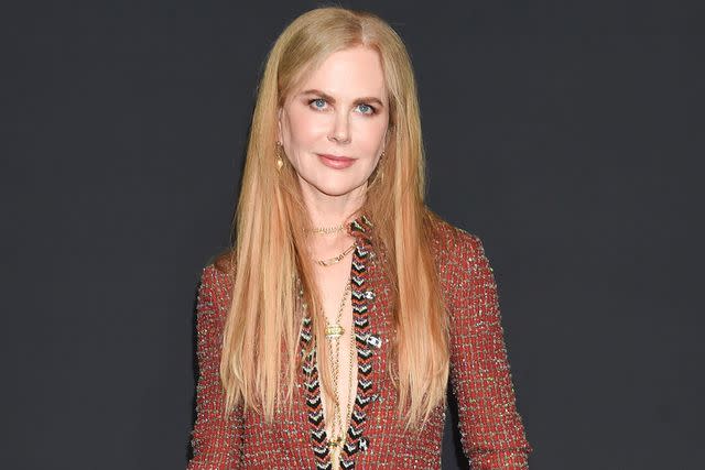 <p>Gilbert Flores/Penske Media</p> Nicole Kidman defended the outfit she wore on the cover of 'Vanity Fair' magazine's 2022 Hollywood issue.