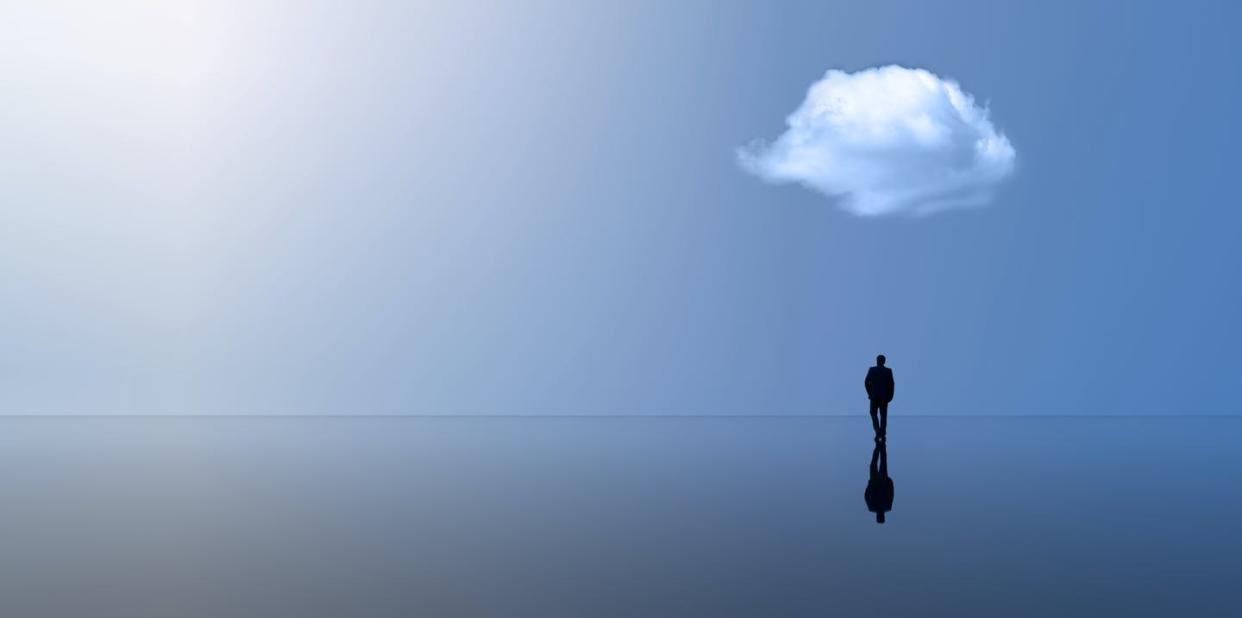   <span class="attribution"><a class="link " href="https://www.shutterstock.com/es/image-illustration/silhouette-man-on-horizon-reflection-large-1863939280" rel="nofollow noopener" target="_blank" data-ylk="slk:Shutterstock / Sergey Cherviakov;elm:context_link;itc:0;sec:content-canvas">Shutterstock / Sergey Cherviakov</a></span>