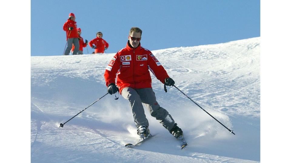 German Formula 1 driver Michael Schumacher skis in the winter resort of Madonna di Campiglio, in the Dolomites area, Northern Italy, 11 January 2005