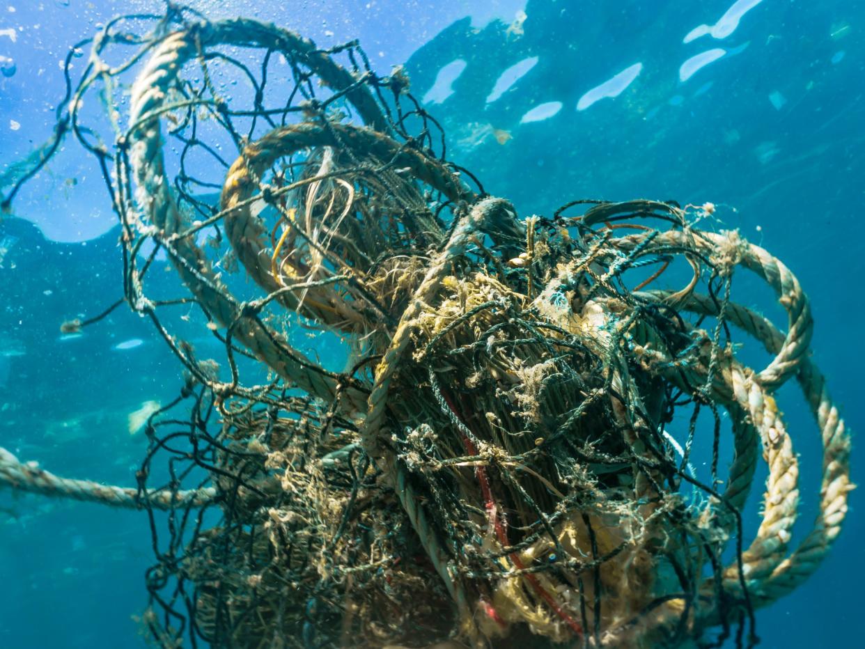 Lost, abandoned or broken nets, lines and ropes make up at least 10 per cent of marine litter, according to a new report (Getty Images/iStockphoto)