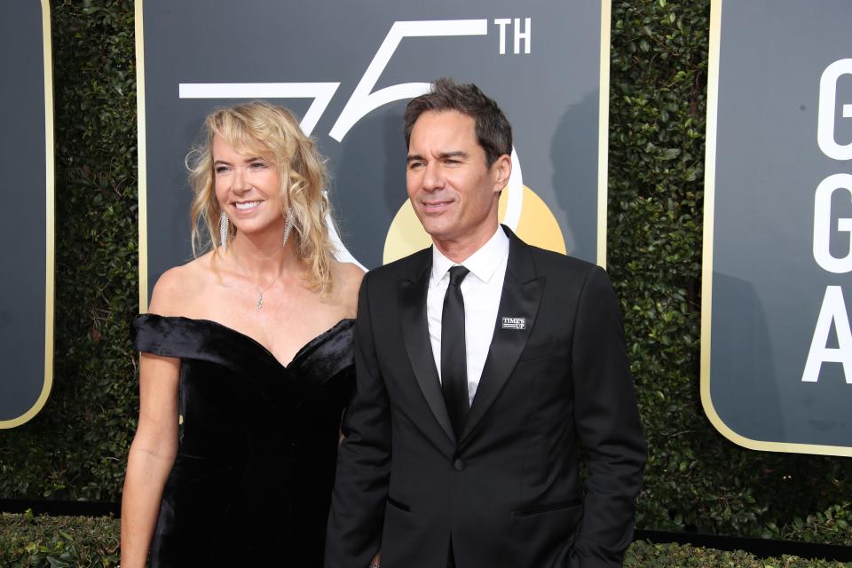 Janet Holden, left, filed for divorce from Eric McCormack after 26 years of marriage.