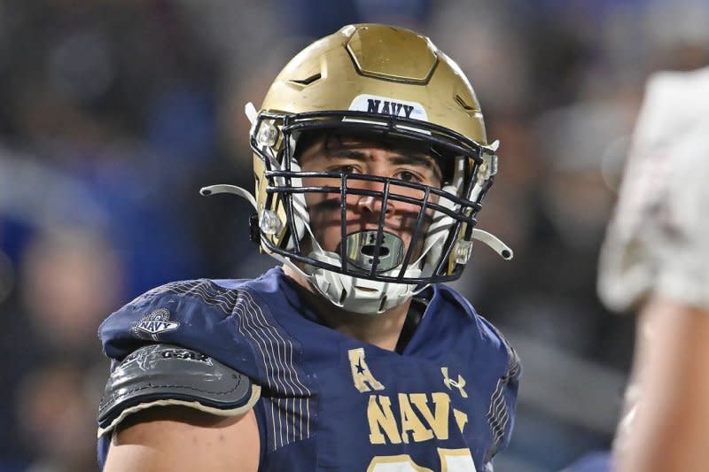 Defensive end Jacob Busic is expected to be among Navy's top defenders in 2023. Photo courtesy of Navy Athletics