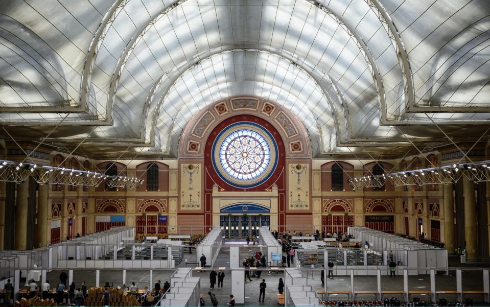 Count centre staff begin processing votes at Alexandra Palace  - Getty/Leon Neal