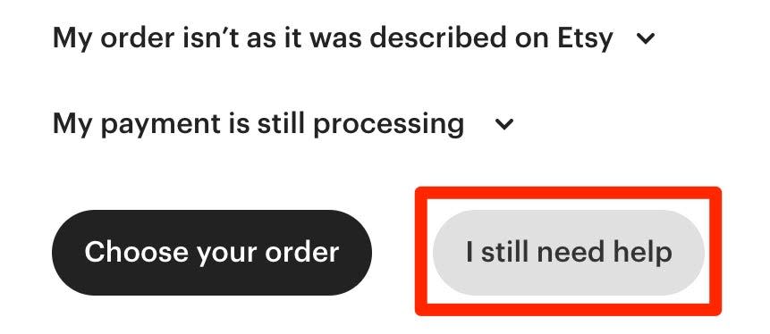 Etsy Support Need Help