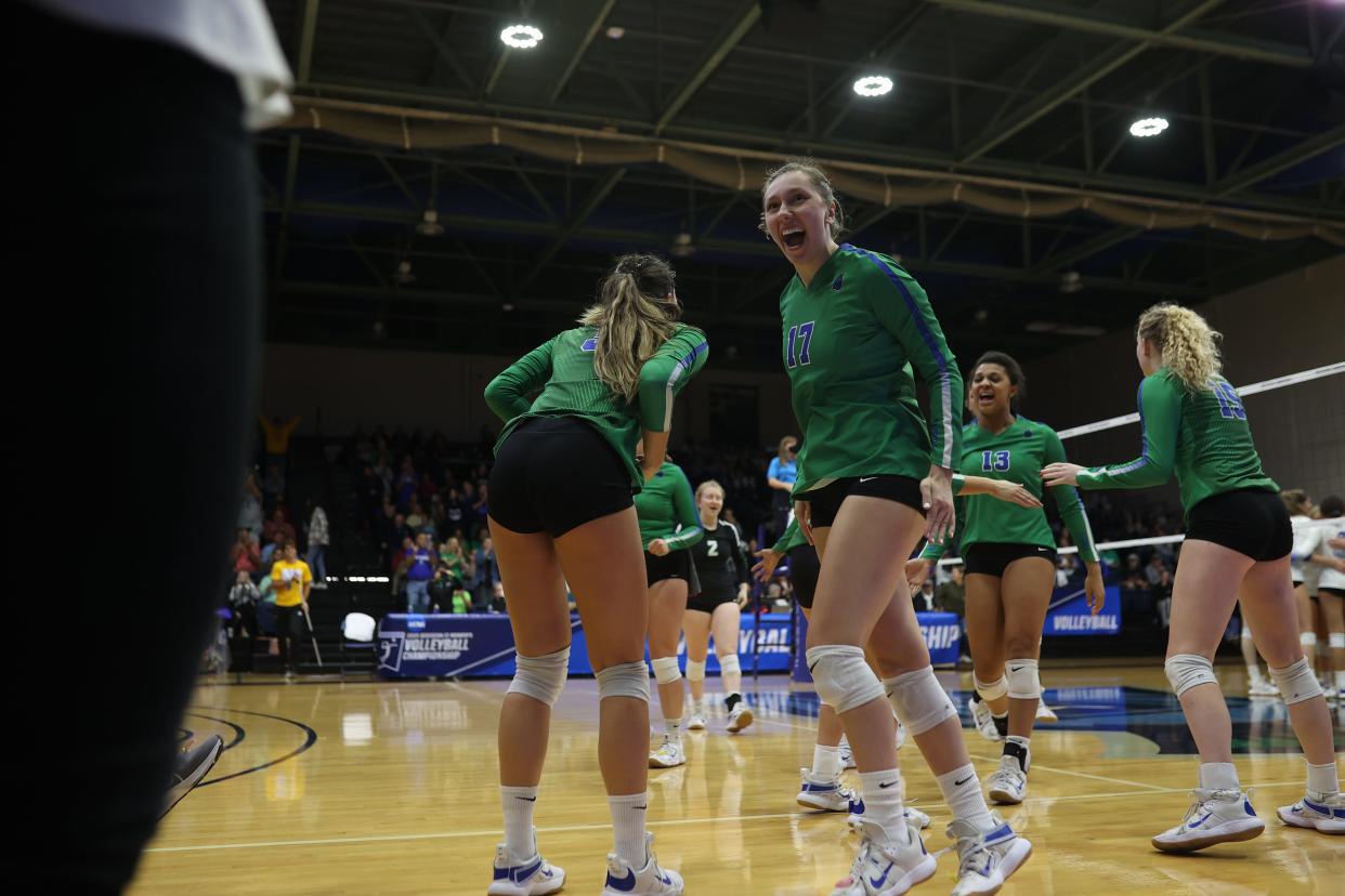 The University of West Florida volleyball team captured a four-set victory over Embry-Riddle on Friday, Dec. 4, 2021 during a NCAA South Regional semifinal from the UWF Field House.