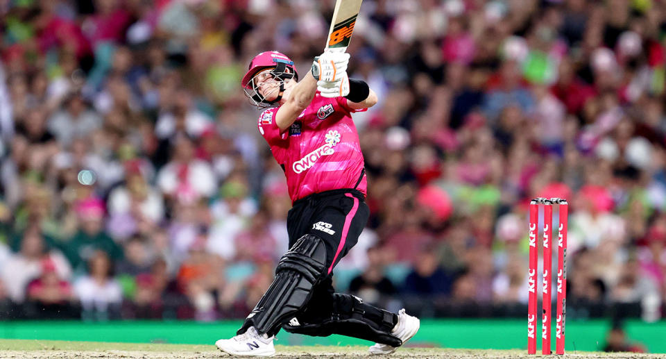 Seen here, Steve Smith batting for the Sydney Sixers.