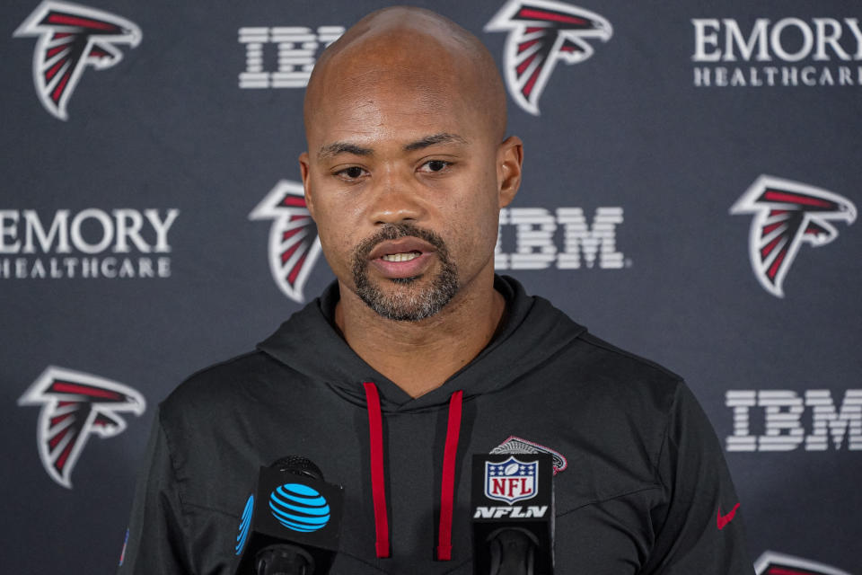 GM Terry Fontenot and the Falcons are getting an up-close look at players they might draft this April at the Shrine Bowl. (Dale Zanine-USA TODAY Sports)