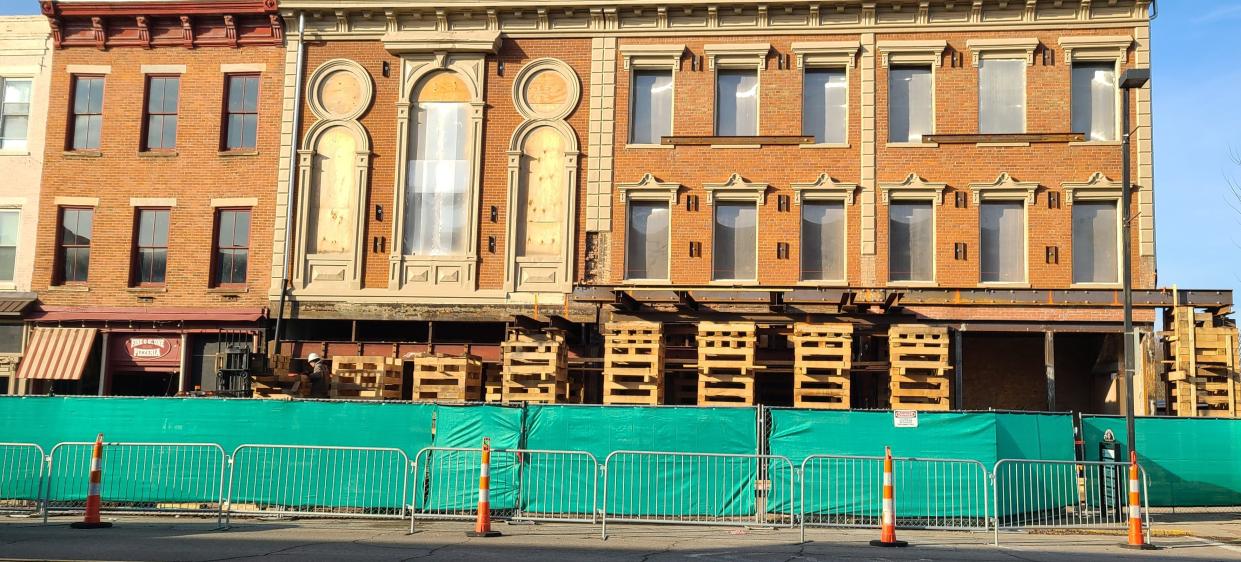 Renovating in a historic area can take time. The buildings, like the one seen here on Paint St., have to be updated for safety while still maintaining the historic look to match the buildings around it.