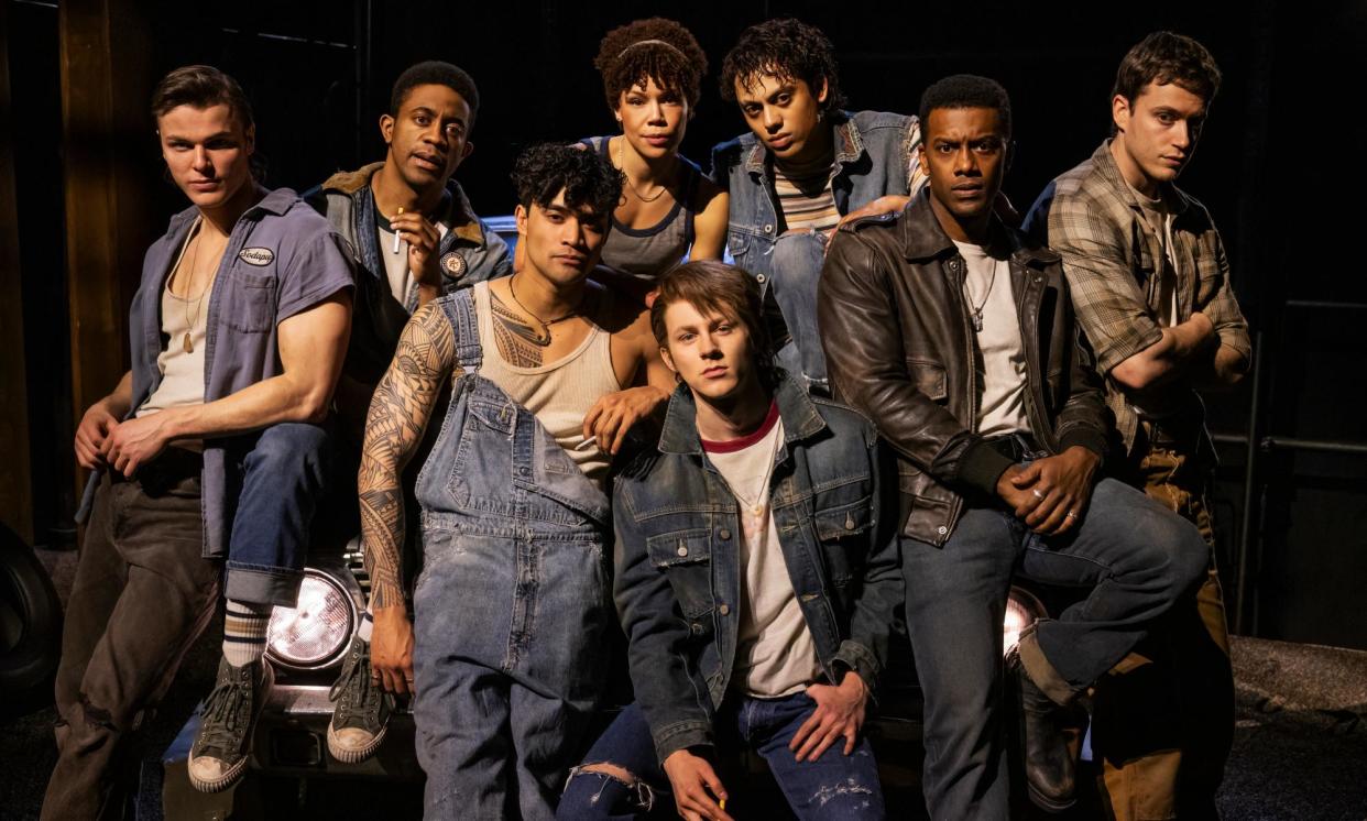 <span>The cast of The Outsiders.</span><span>Photograph: Matthew Murphy</span>