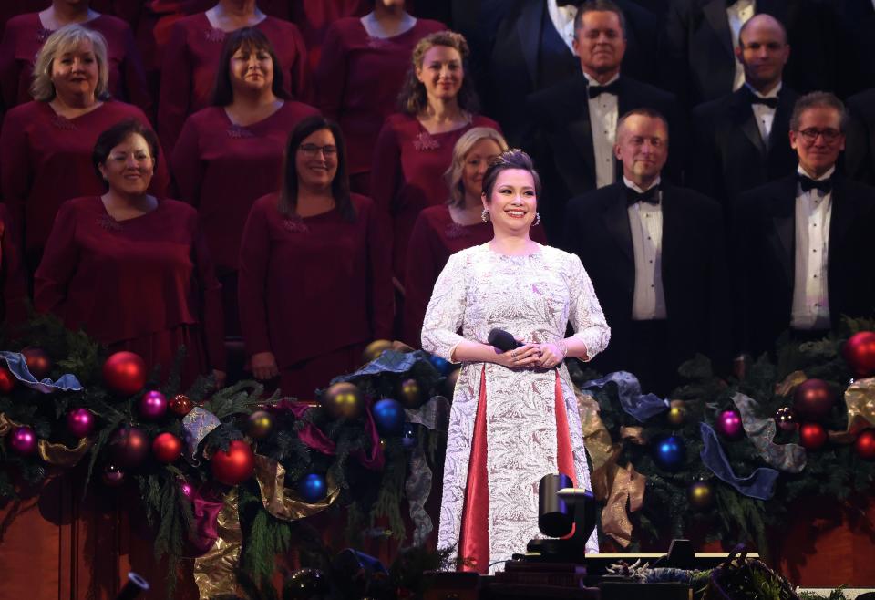 Lea Salonga sings during The Tabernacle Choir at Temple Square Christmas concert at the Conference Center in Salt Lake City on Thursday, Dec. 15, 2022. | Jeffrey D. Allred, Deseret News