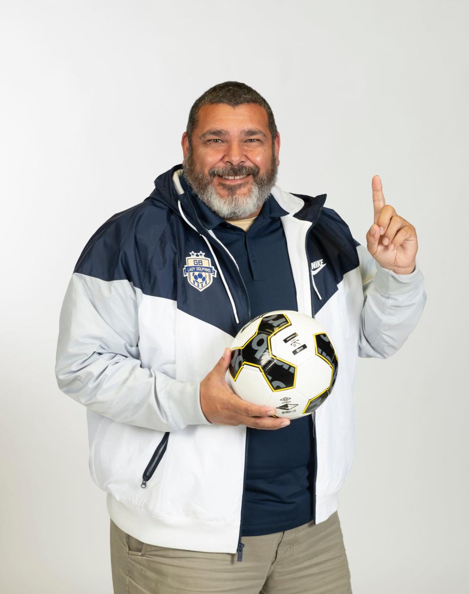 2022-Winter-PNJ All-Area Coach  - Albert Gatica - Gulf Breeze High School girls soccer portrait in Pensacola on Thursday, March 24, 2022.