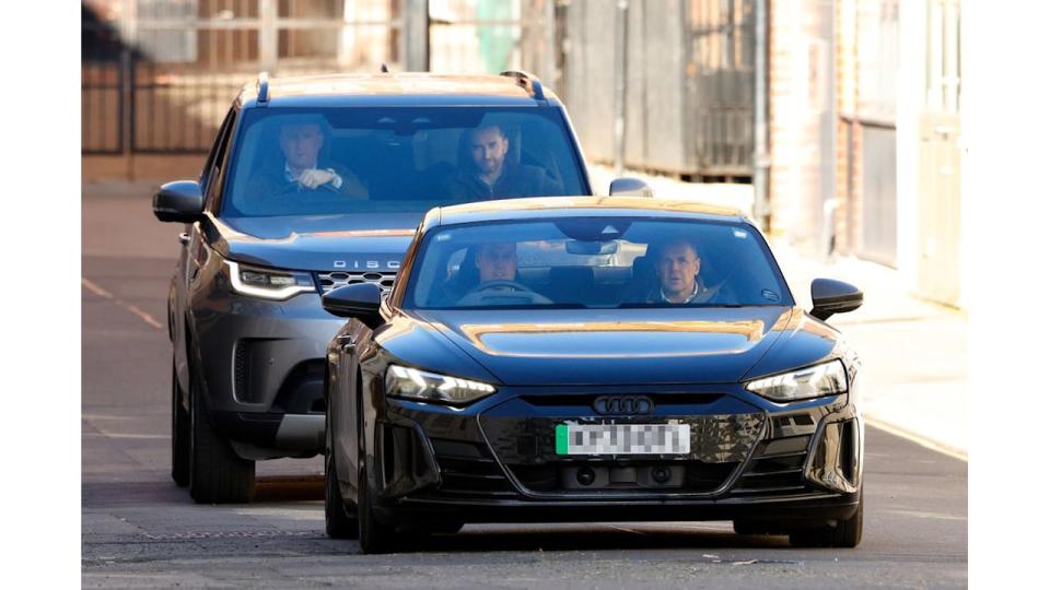 The Prince of Wales driving all-electric Audi RS e-tron GT