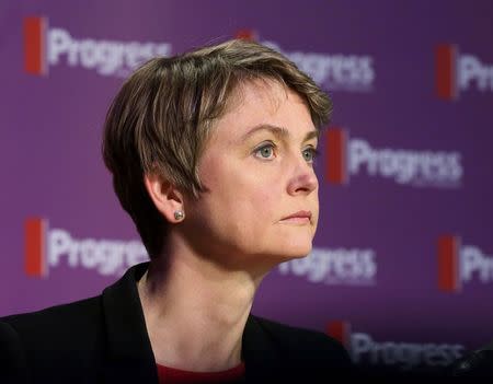 Prospective Labour leader Yvette Cooper attends the annual conference of independent organisations for Labour Party members and trade unionists, London, May 16, 2015. REUTERS/Paul Hackett