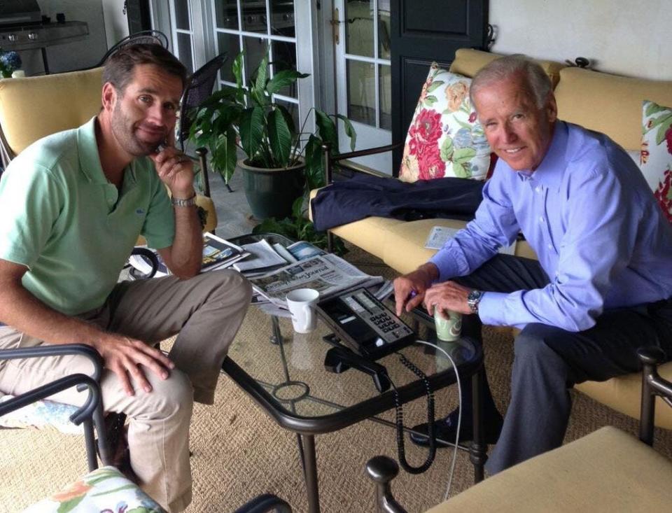 Beau Biden posted this photo with his father, Vice President Joe Biden, on Twitter on Sunday, August 18, 2013.