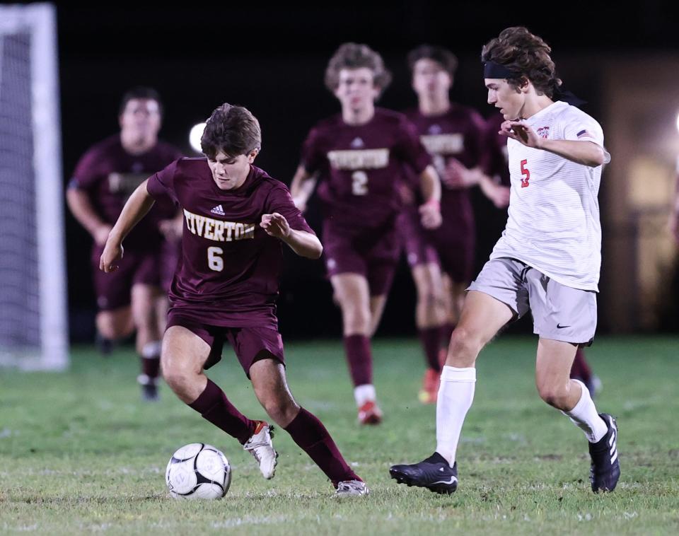 Despite being one of the smaller players on the field, Keith Gillette of Tiverton makes up for it with his advanced skill set.