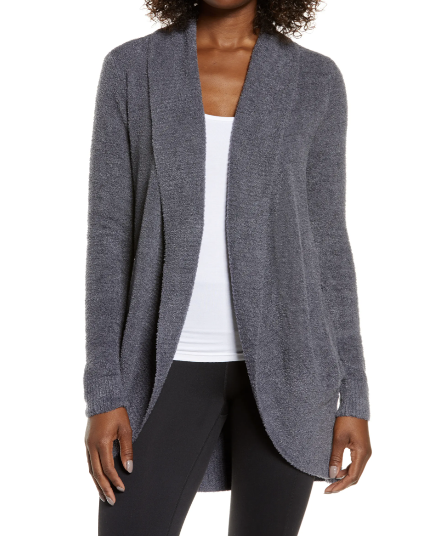 Barefoot Dreams CozyChic Lite Circle Cardigan in Pacific Blue (Photo via Nordstrom)