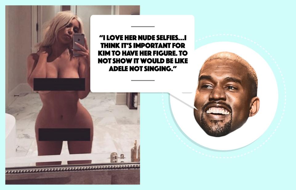 On Kim’s nude selfies