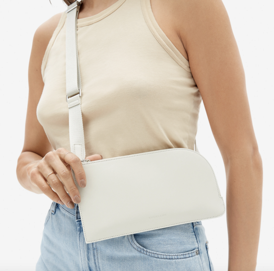 Everlane's The Leather Sling in Bone