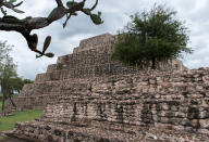 <p>A menos de 20 kilómetros de la ciudad está el mayor yacimiento arqueológico del estado de Guanajuato, la Cañada de la Virgen, con varias pirámides y otras estructuras arquitectónicas. (Foto: Getty Images).</p> 