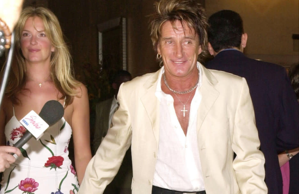 Sir Rod Stewart And Penny Lancaster - California - September 16th 2000 - Getty