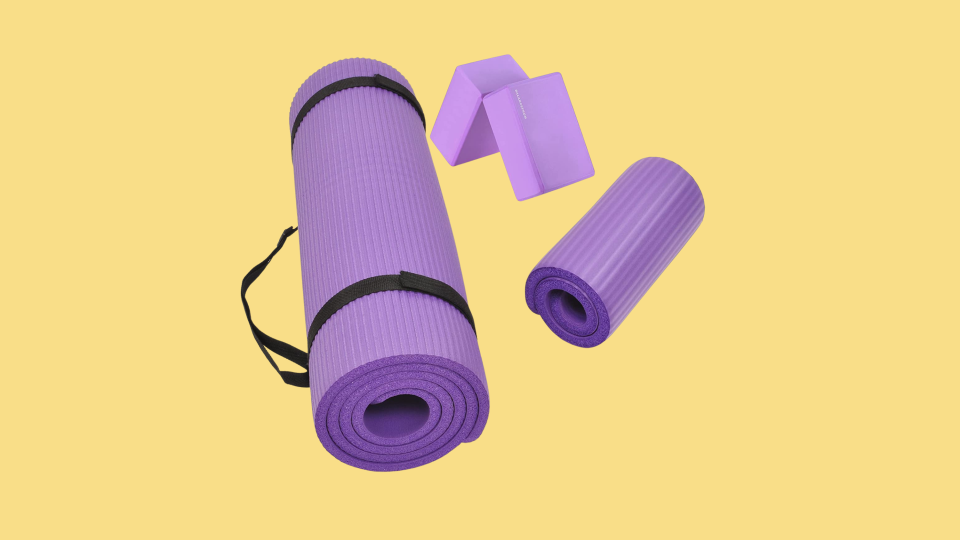 This collection of BalanceFrom yoga essentials is lightweight and supportive, all for less than $20 on Amazon.