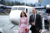 The Duke and Duchess of Cambridge arrive on a floatplane in Vancouver, B.C., Sunday, Sept. 25, 2016. THE CANADIAN PRESS/Jonathan Hayward