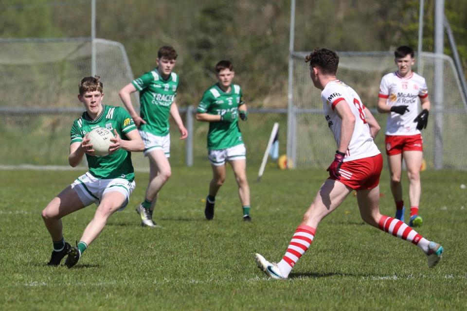 Daire Chapman in possession for Fermanagh <i>(Image: Tim Flaherty)</i>