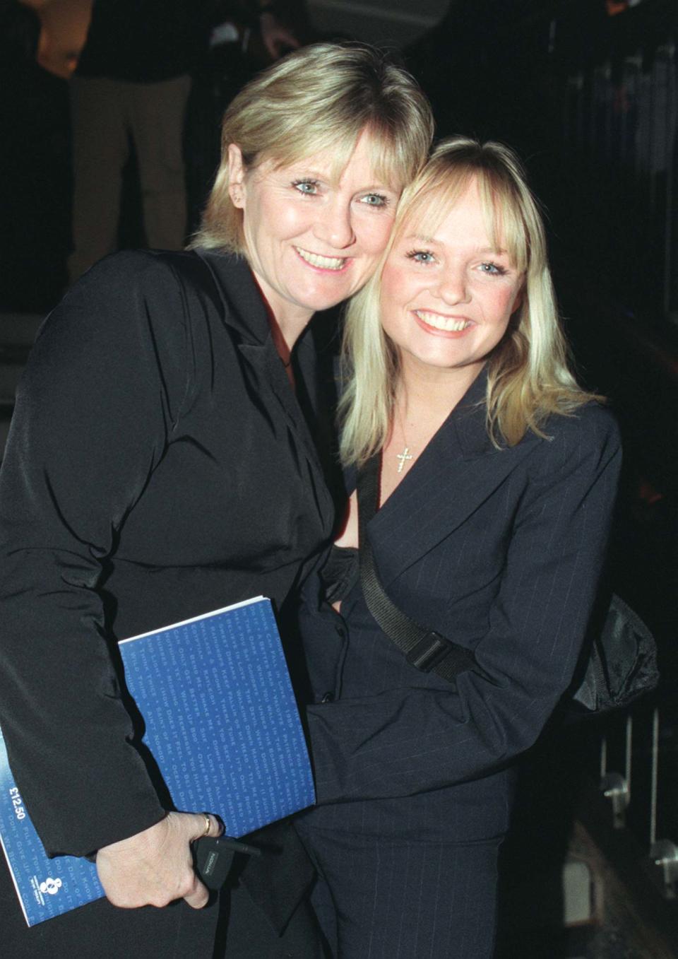 Baby Spice Emma Bunton & her mother Pauline, at the 'Hits Under The Hammer' auction of song lyrics. Over 200 lyrics, hand-written & signed by renowned artists, are to be sold, in aid of Nordoff-Robbins Music Therapy & Norwood Ravenswood children's charities.   (Photo by Neil Munns - PA Images/PA Images via Getty Images)