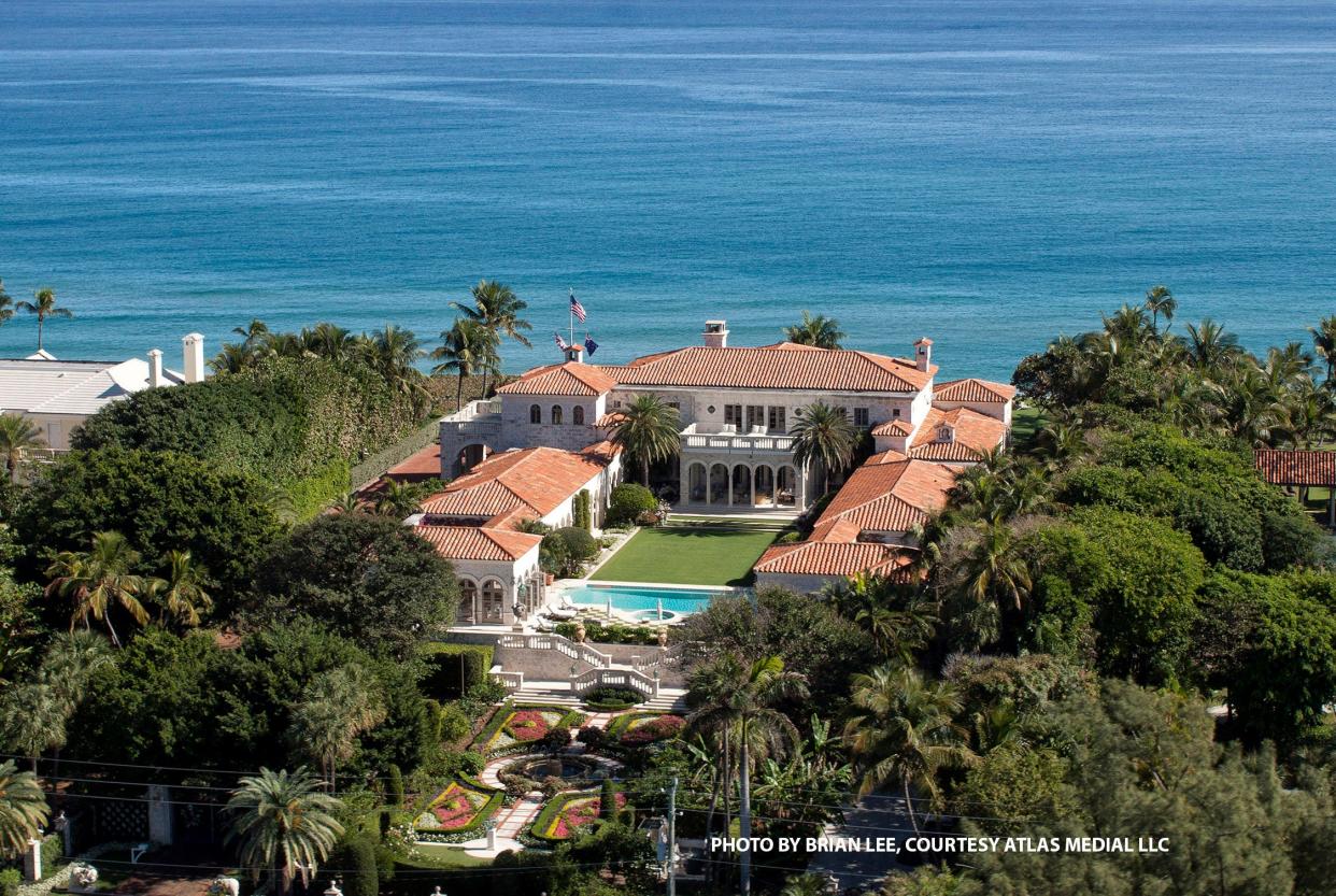 A photo taken several years ago shows an oceanfront mansion at 1295 S. Ocean Blvd. that changed hands with an adjacent vacant lakefront lot for a recorded $104.99 million in June 2019. The properties were sold to a company linked to billionaire Ken Griffin by the estate of the late banking heiress and Broadway producer Terry Allen Kramer.