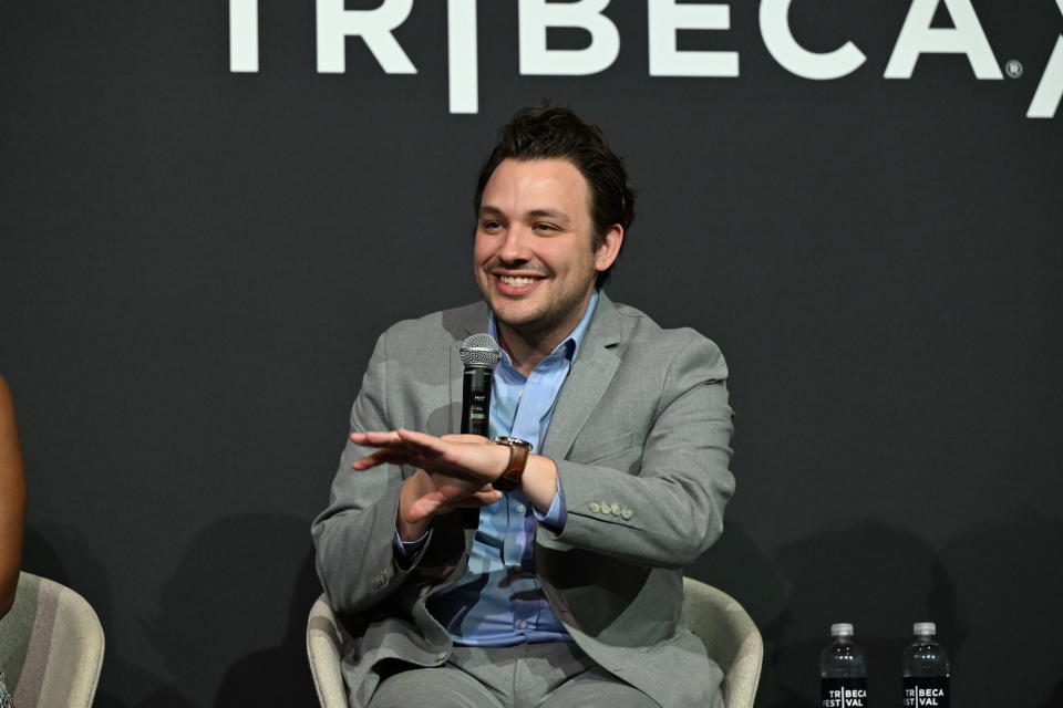 NEW YORK, NEW YORK - JUNE 10: Ben Proudfoot speaks onstage at The Final Copy Of Ilon Specht premiere At Tribeca X on June 10, 2024 in New York City. (Photo by Slaven Vlasic/Getty Images for Traverse32)