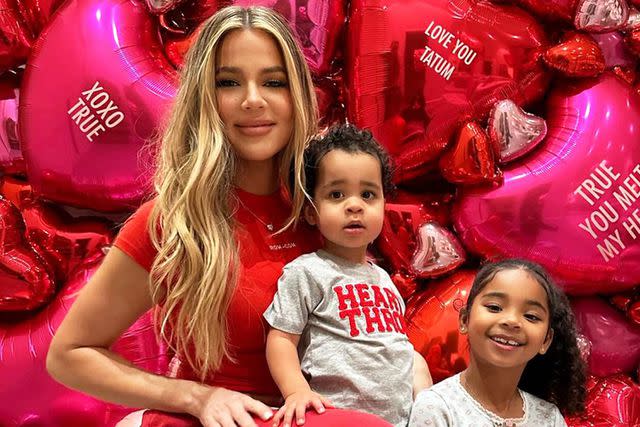 <p>Khloe Kardashian/Instagram</p> Khloé Kardashian with her kids Tatum and True