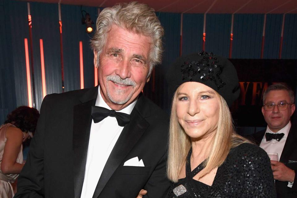 <p>Kevin Mazur/VF19/WireImage</p> James Brolin (left) and Barbra Streisand in 2019