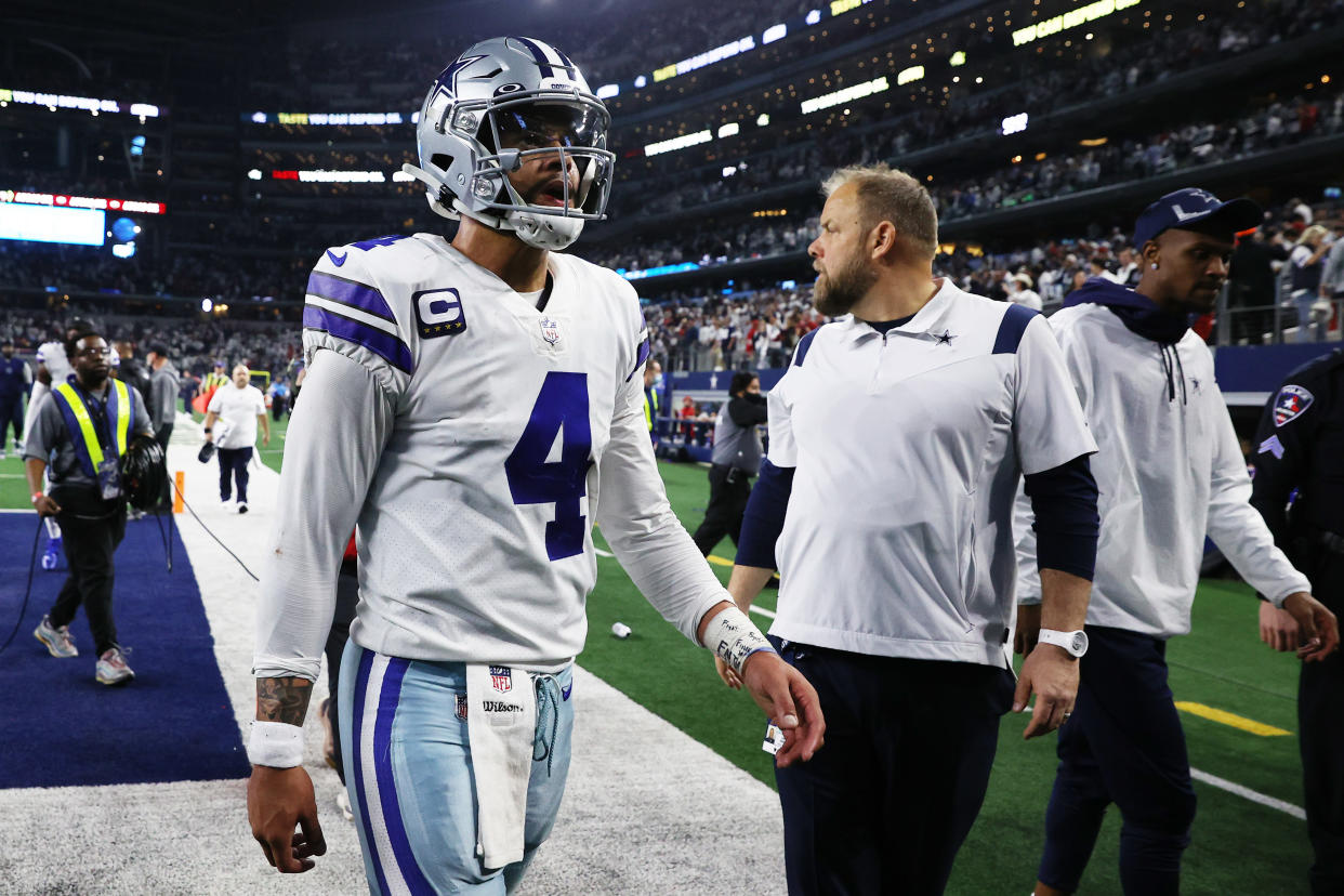 Dak Prescott and Cowboys fans were disappointed on Sunday. (Tom Pennington/Getty Images)