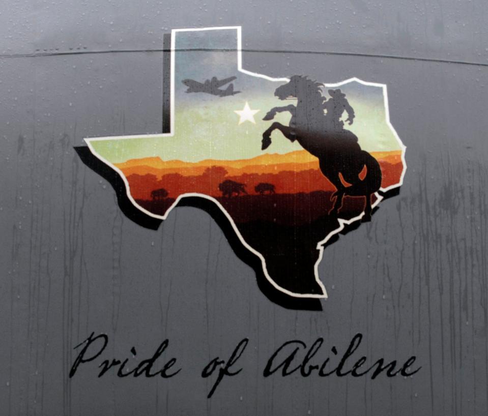 A logo painted on the nose of the first C-130J Super Hercules that was delivered to Dyess Air Force Base. Dyess took official possession of the aircraft April 16, 2010.