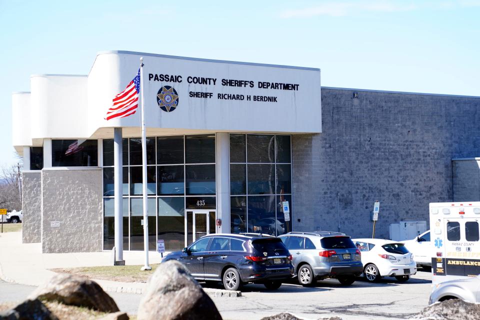 The entrance of the Passaic County Sheriff Department building in Wayne, NJ.