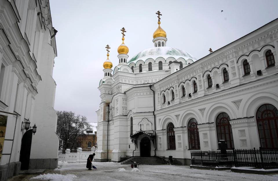 Ukrainian Minister of Culture Oleksandr Tkachenko gave permission for the Orthodox Church of Ukraine to conduct its Christmas service, following disputes between the Russian and Ukrainian churches (Copyright 2022 The Associated Press. All rights reserved.)