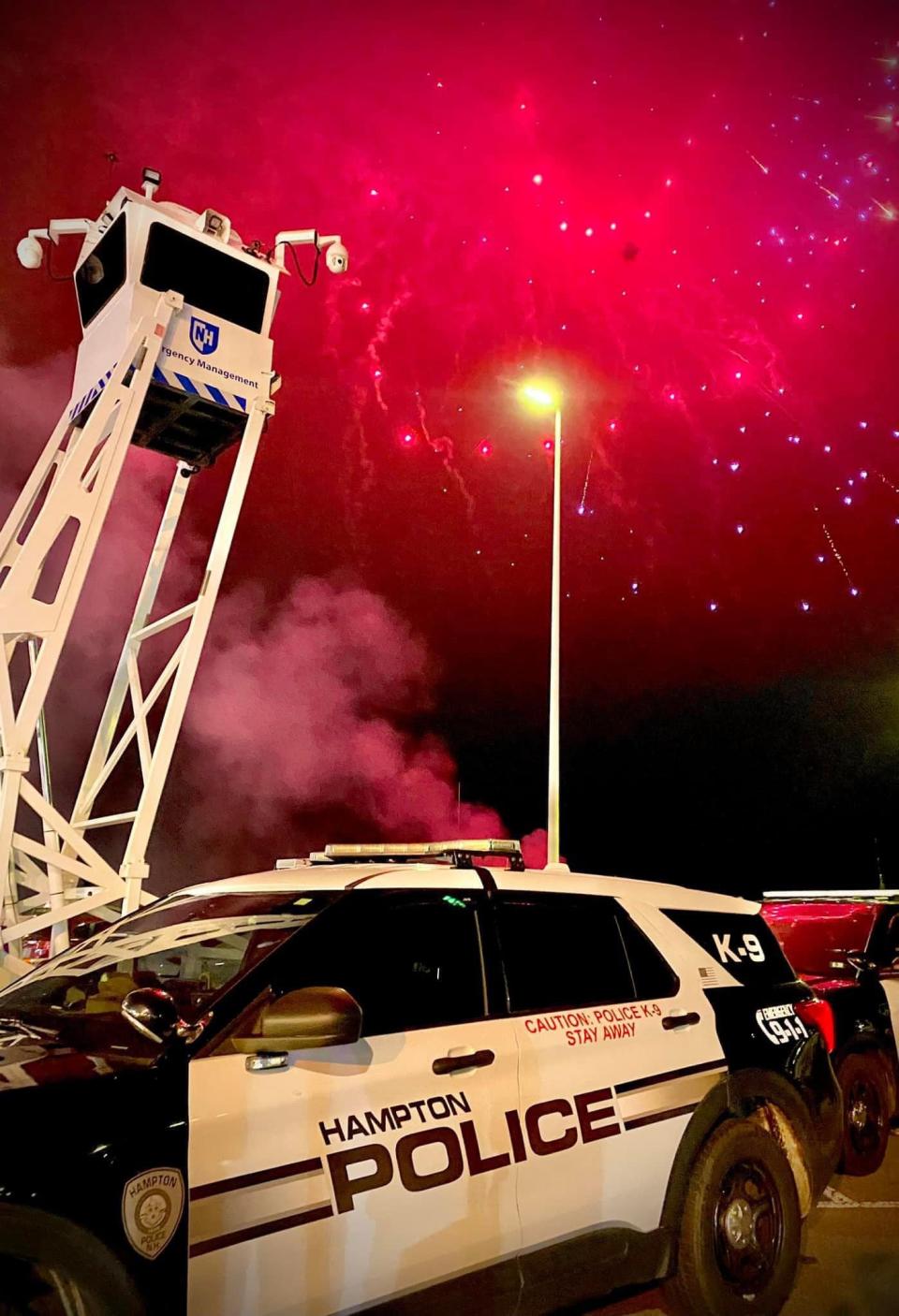 Hampton police and lifeguards reported a busy Fourth of July weekend consisting of 46 arrests, 18 ocean rescues and 18 vehicle crashes, including one involving two police cruisers.