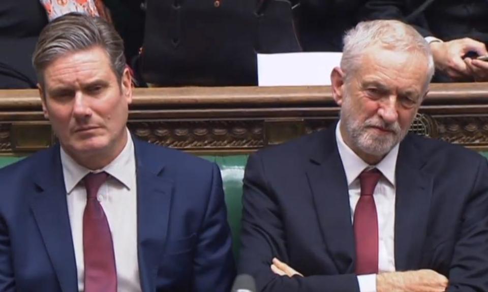 Sir Keir Starmer and Jeremy Corbyn in the House of Commons