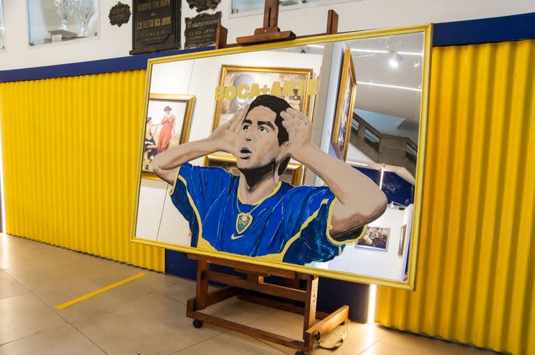 El cuadro de Juan Román Riquelme se llevó todos los aplausos por parte de los hinchas de Boca