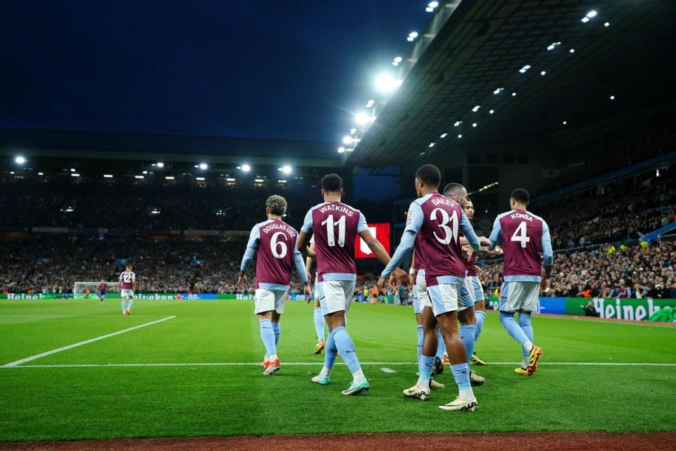 Aston Villa confirmed their spot in the Champions League but have struggled to meet Profit and Sustainability Rule limits (PA Wire)