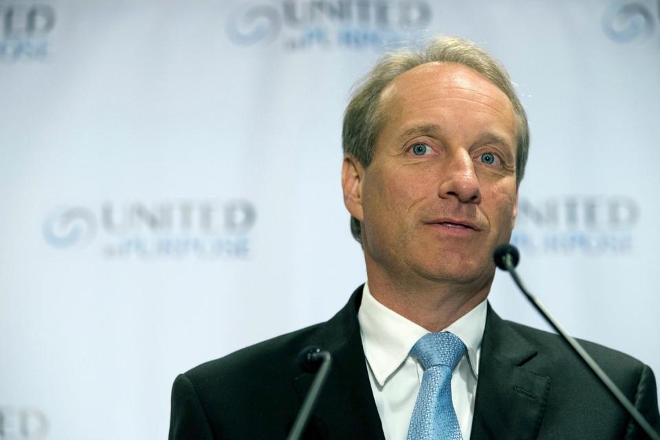 PHOTO: Kelly Shackelford president and CEO of First Liberty Institute, speaks during a news conference after attending a Conversation on America's Future with Donald Trump and Ben Carson sponsored by United in Purpose, June 21, 2016, in New York. (Mary Altaffer/AP)