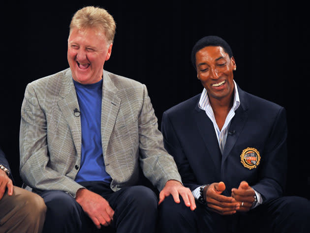 Larry Bird would like to team with Kobe for the win, LeBron for the fun